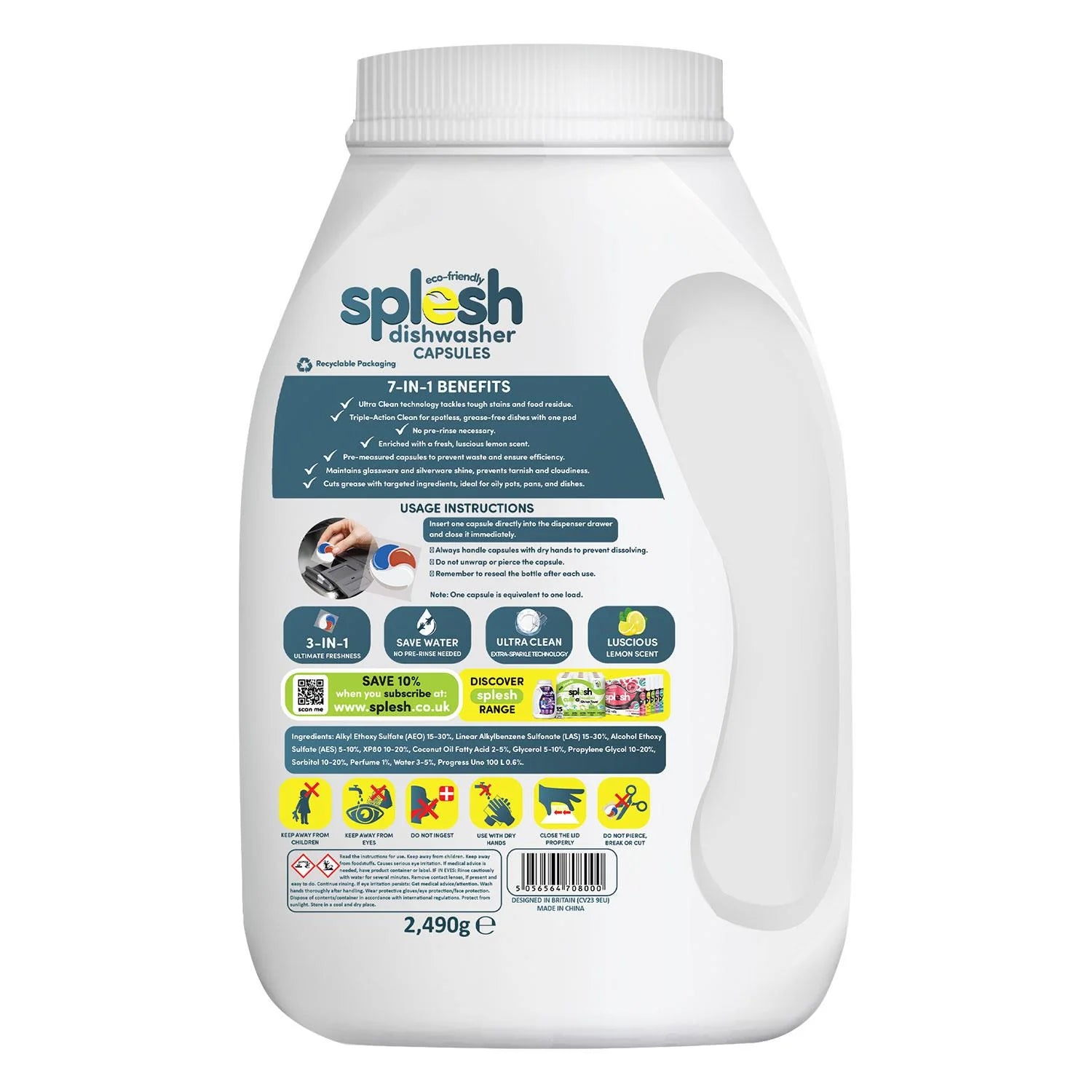 Splesh Xtra Stain Removal 3in1 Laundry Capsules, 10 Months Supply Bulk Buy 280 Washes