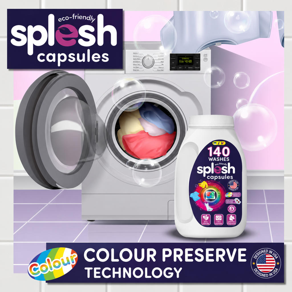 Splesh Xtra Stain Removal 3in1 Laundry Capsules, 5 Months Supply Bulk Buy 140 Washes